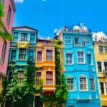 rental income tax in Turkey - colorful residential apartment buildings in Istanbul