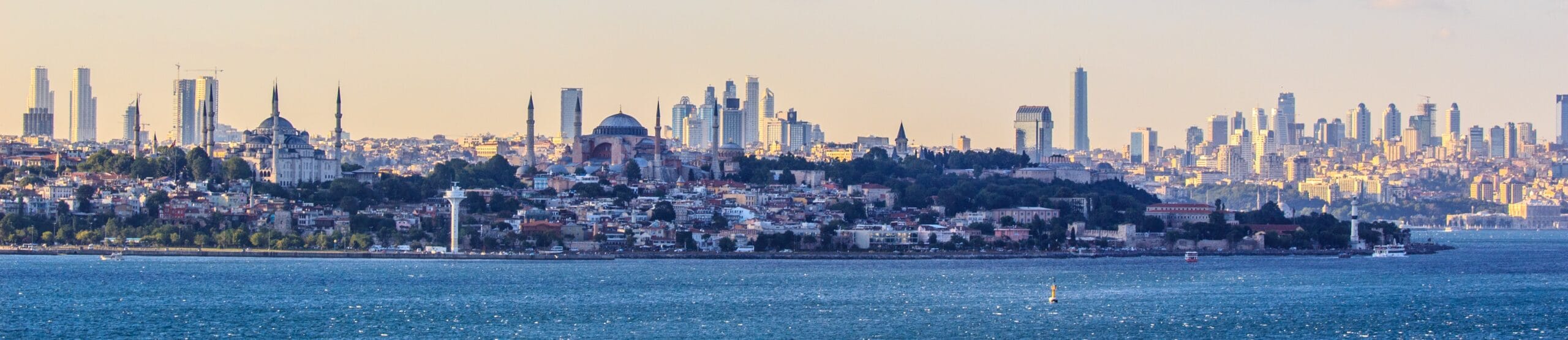 currency risk in Turkey - Istanbul skyline and Bosphorus panorama